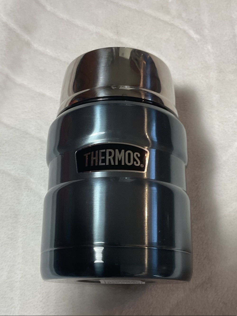 Thermos Metallic Blue Insulated Food Jar with Silver Lid